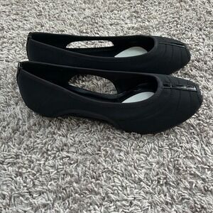 NWOT Ros Hommerson Black‎ Peep Toe Ballet Flats Comfort Shoes Women Size 7M